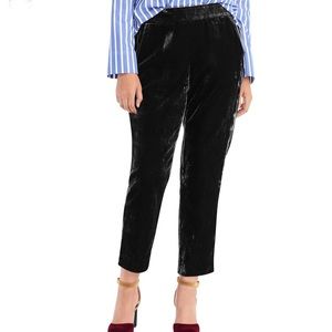 J Crew Black Velvet Tall Pull-On Easy Pant